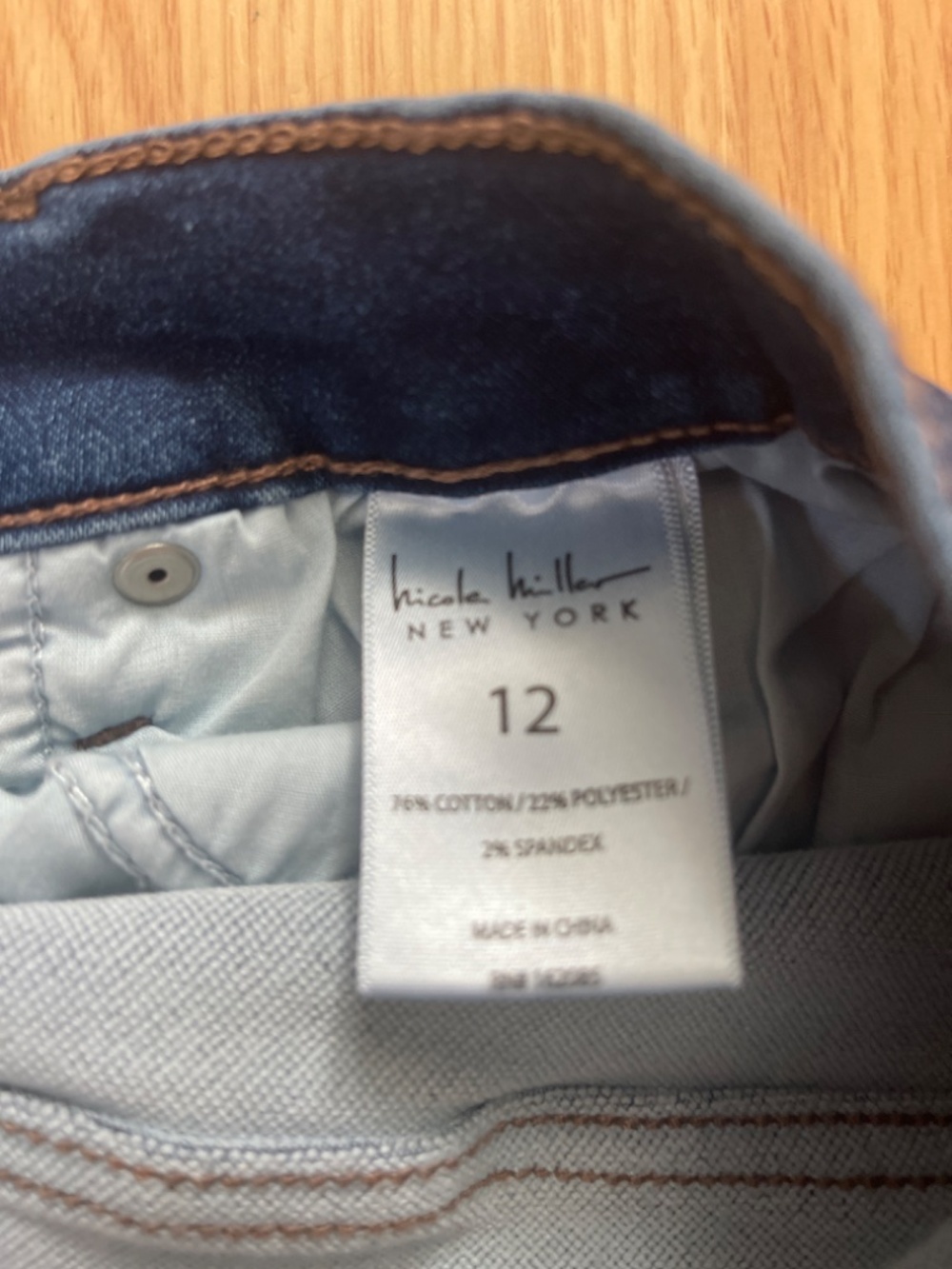 Nicole Miller SOHO High Rise Ankle Skinny Dark Wash Denim Jeans Size 12 - Picture 13 of 13
